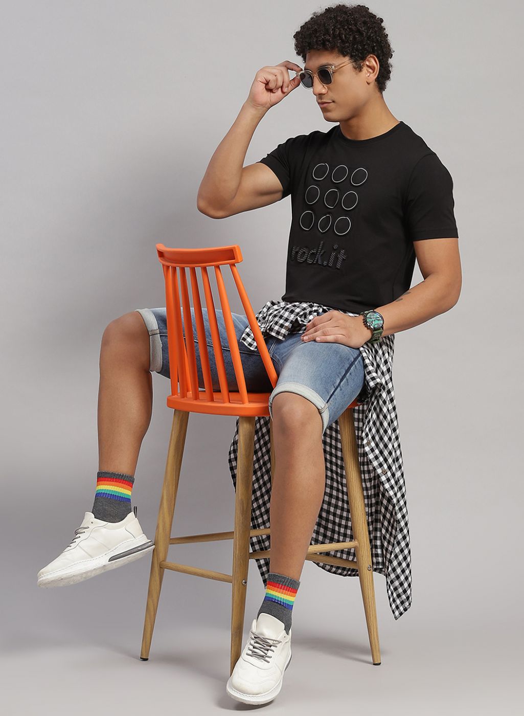 Rock.it Men Black Printed T-Shirt