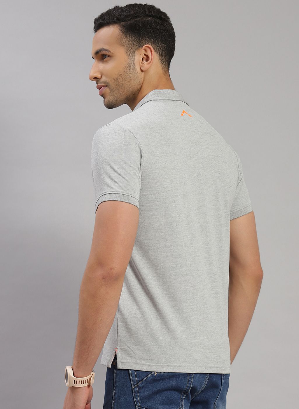 Rock.it Men Grey Solid T-Shirt