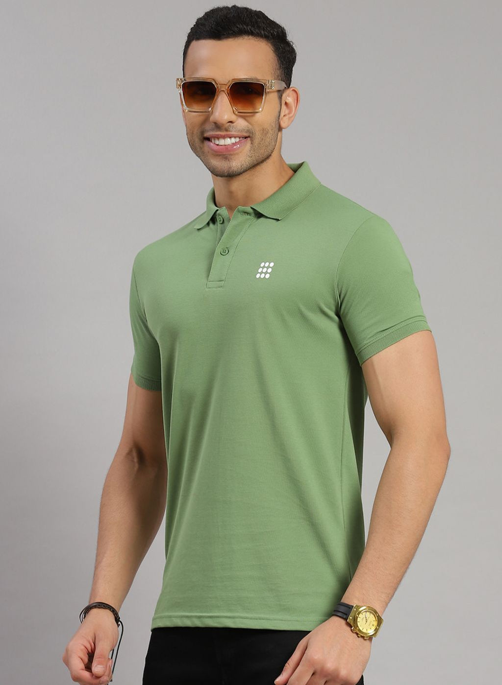 Rock.it Men Green Solid T-Shirt