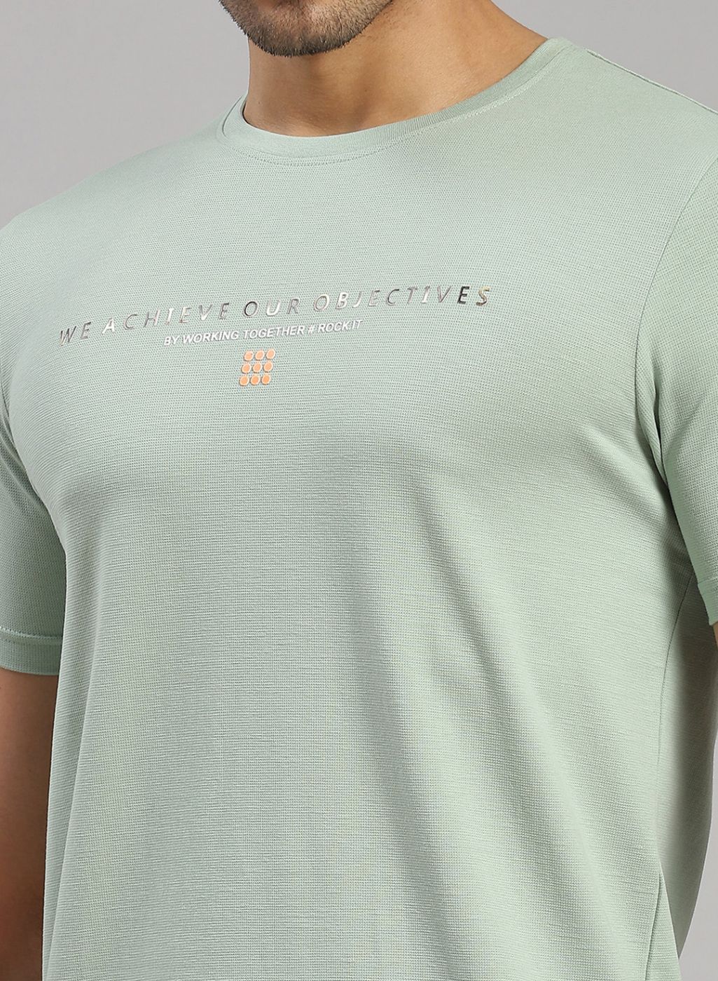 Rock.it Men Green Printed T-Shirt