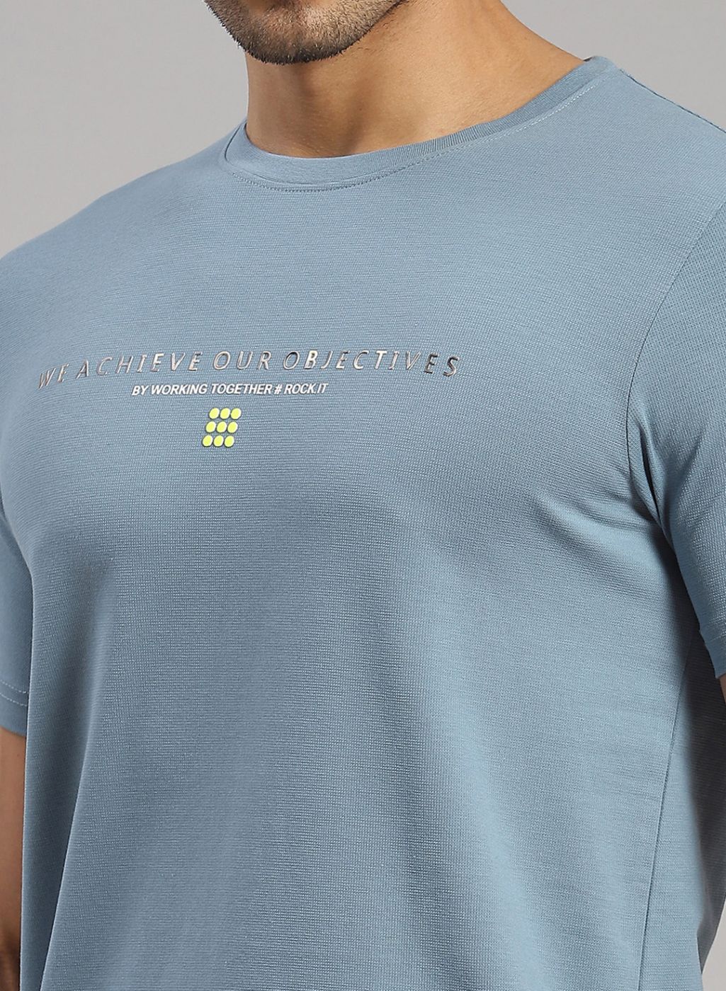 Rock.it Men Blue Printed T-Shirt