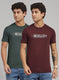Rock.it Men Green Printed T-Shirt 2 Pc
