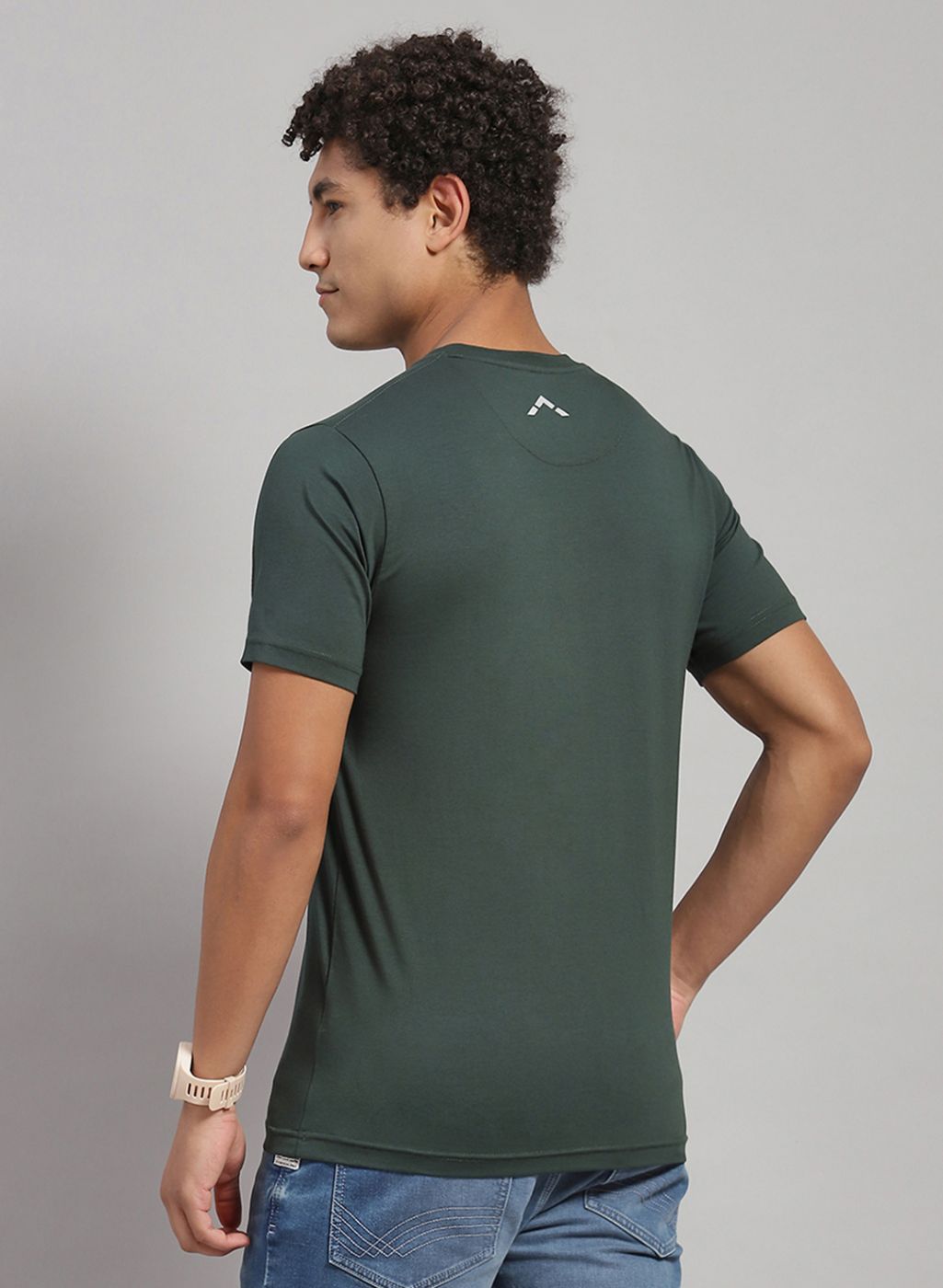 Men Green Printed T-Shirt 2 Pc
