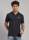 Rock.it Men Navy Blue Solid T-Shirt