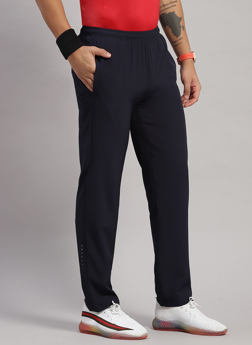 Rock.it Men Navy Blue Regular Fit Lower