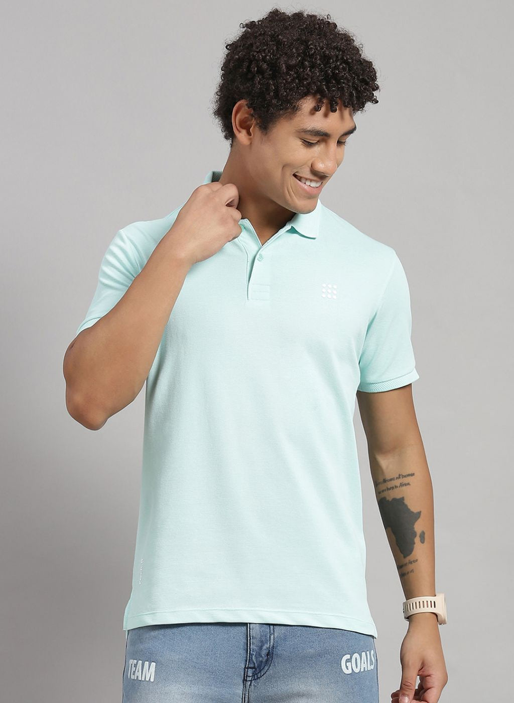 Rock.it Men Blue Solid T-Shirt