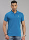 Rock.it Men Turquoise Blue Solid T-Shirt