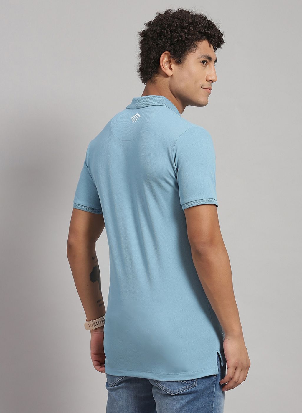 Rock.it Men Blue Solid T-Shirt