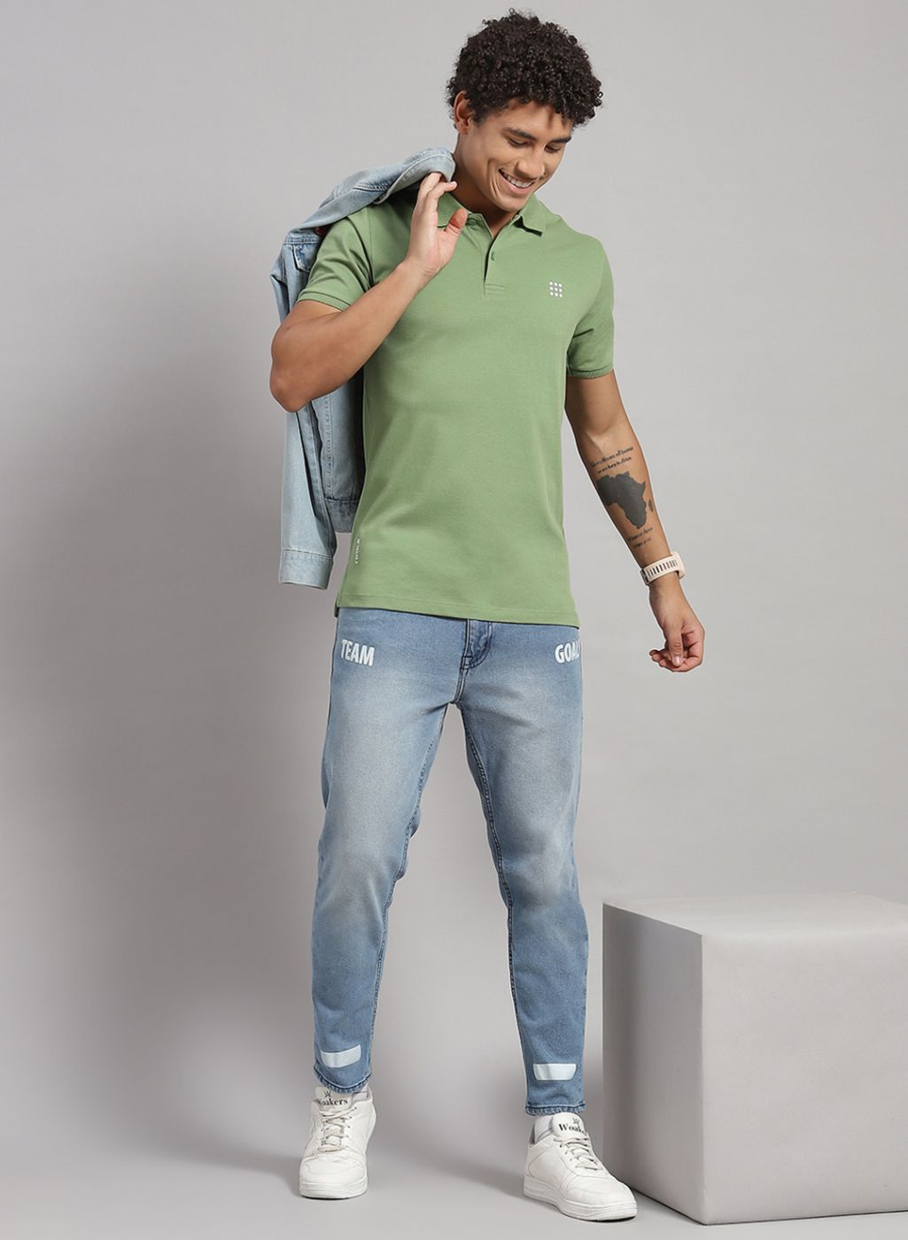 Rock.it Men Green Solid T-Shirt