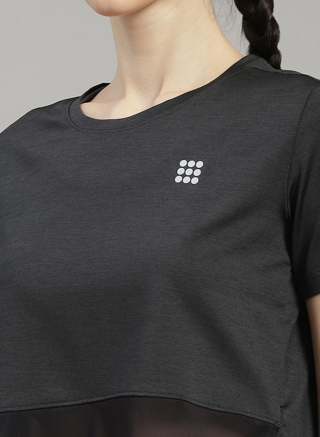 Rock.it Women Grey Solid Top