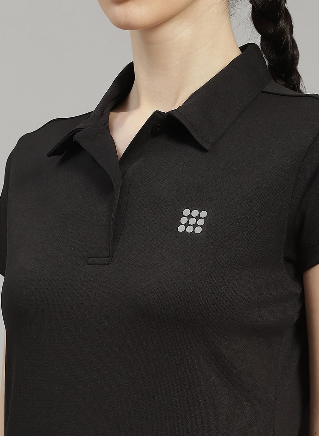 Rock.it Women Black Solid T-Shirt