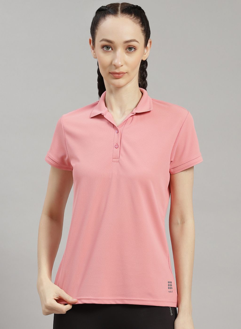 Women Pink Solid T-Shirt