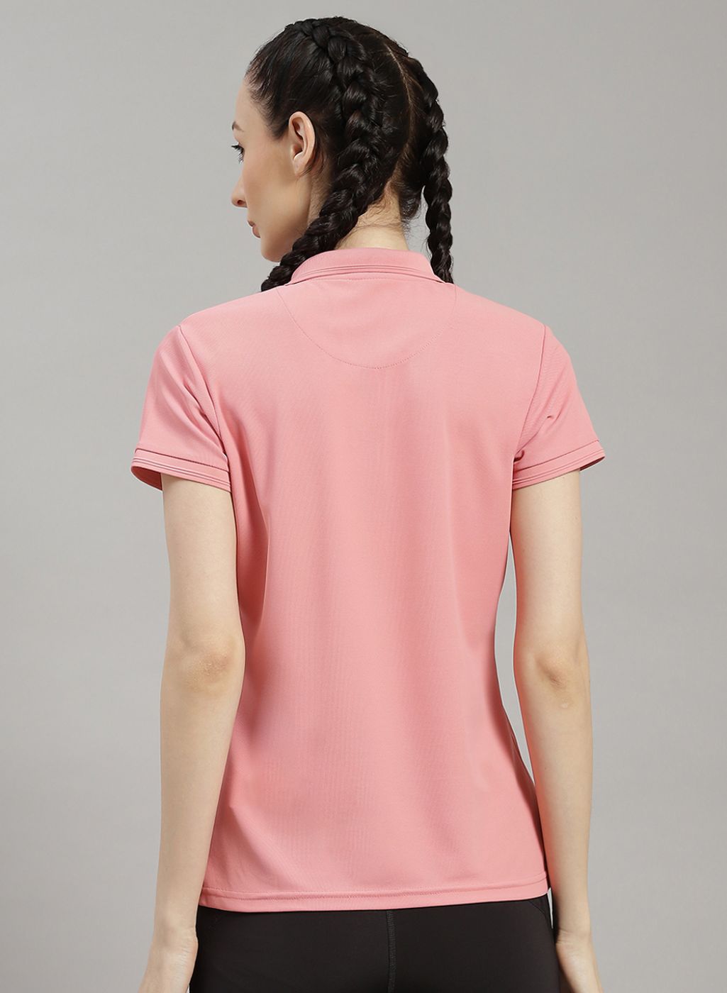 Women Pink Solid T-Shirt