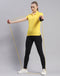 Rock.it Women Yellow Solid Polo Collar Half Sleeve T-Shirt