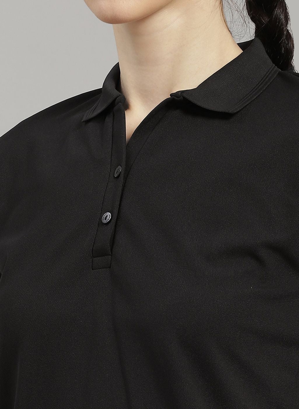 Rock.it Women Black Solid T-Shirt