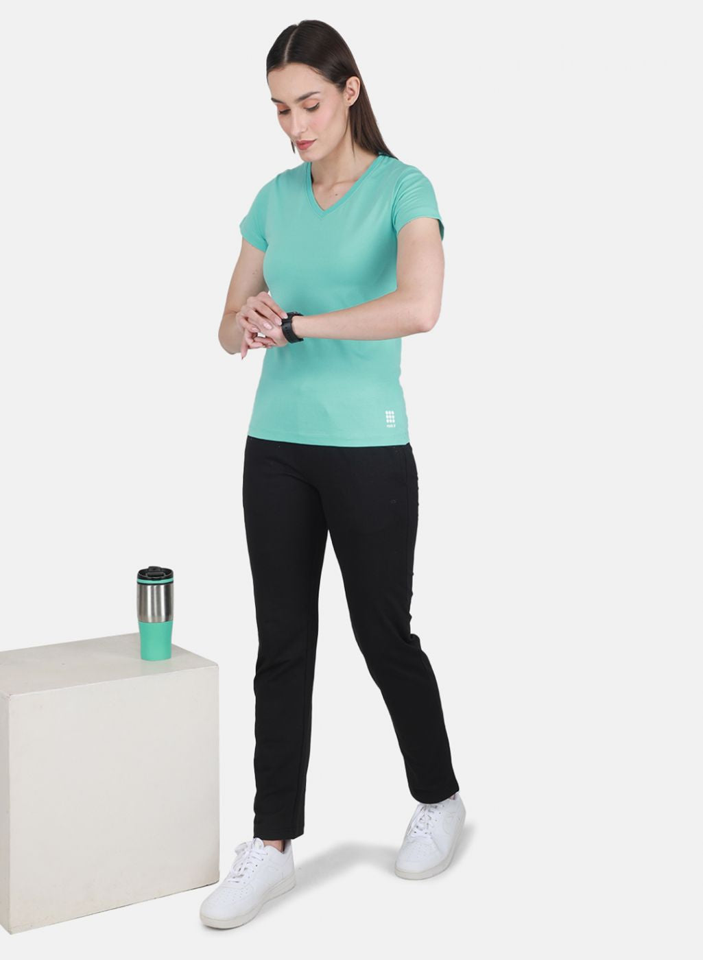 Rock.it Women Turquoise Blue Solid Top