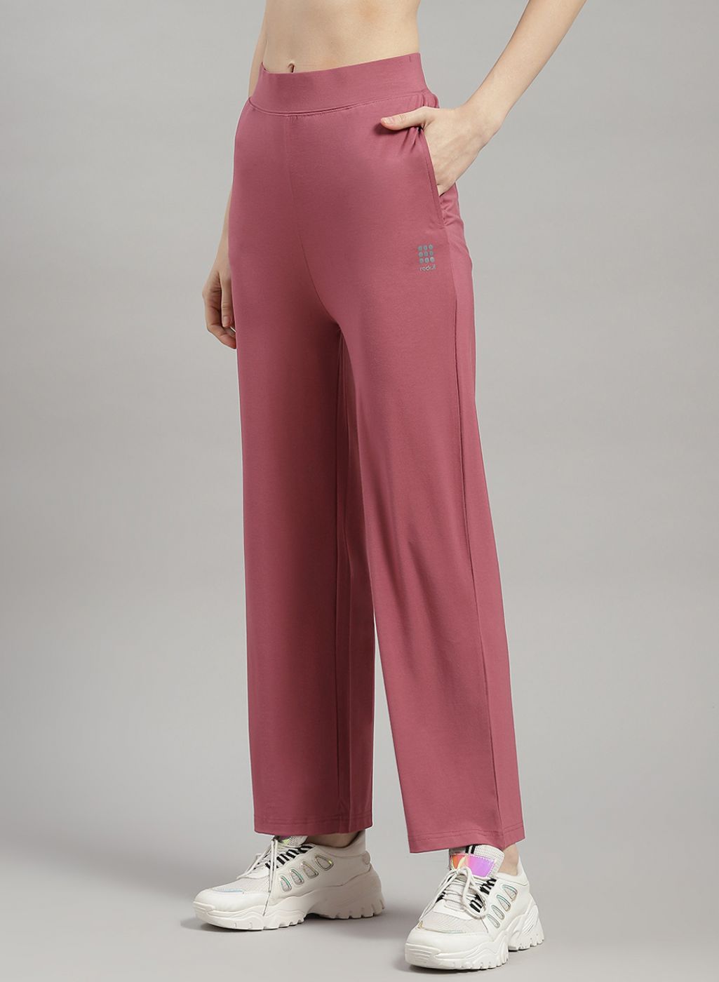 Women Red Solid Trackpant