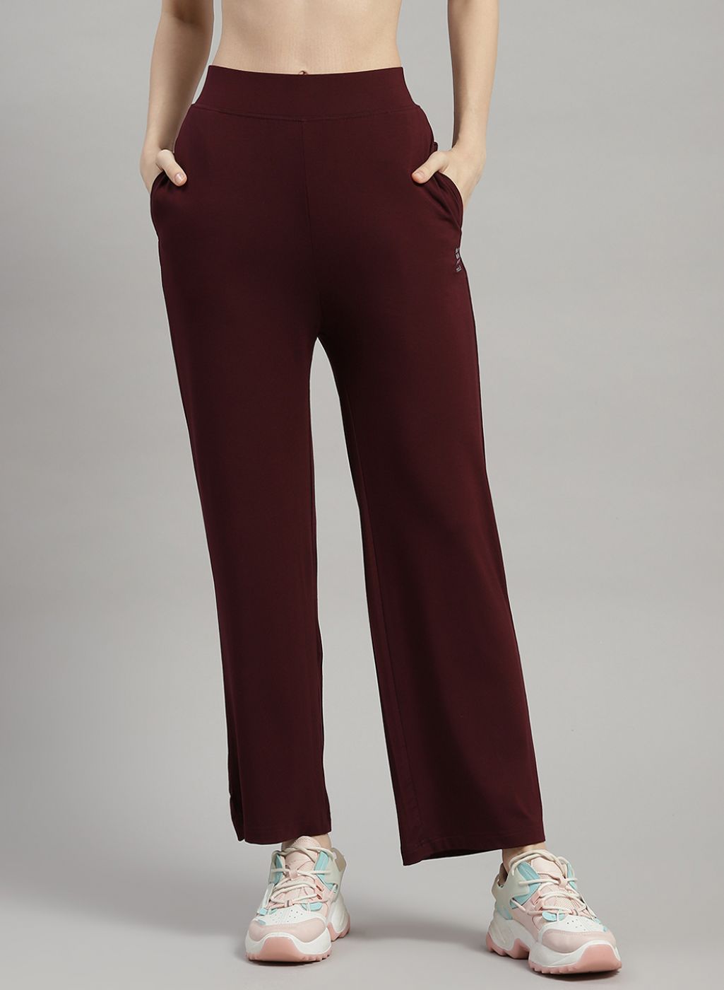 Women Brown Solid Trackpant