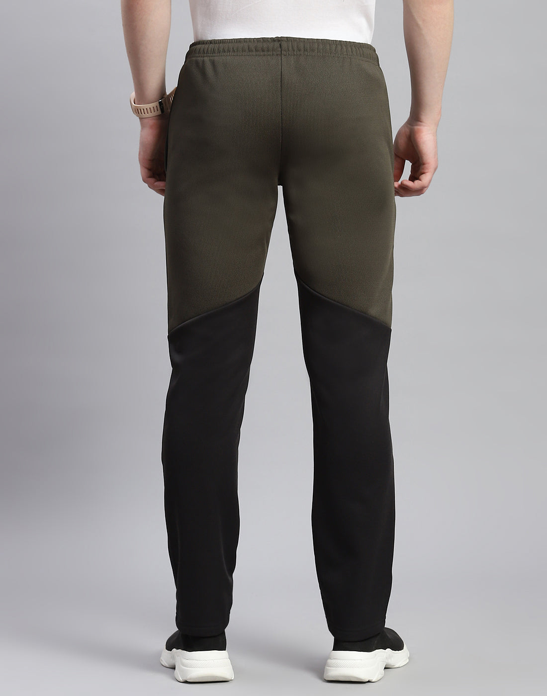 Rock.it Men Olive Self Design Regular Fit Winter Lower