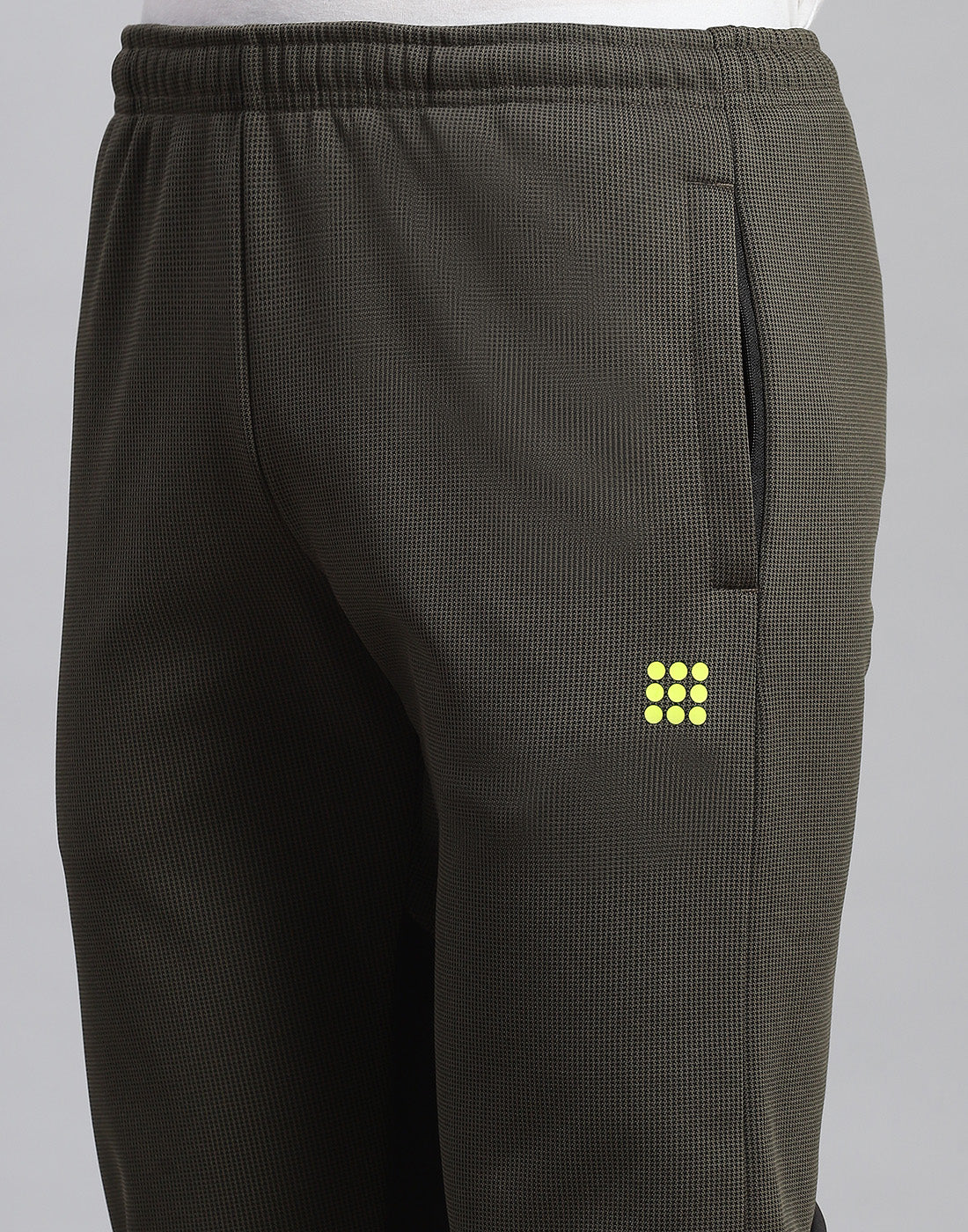 Rock.it Men Olive Self Design Regular Fit Winter Lower