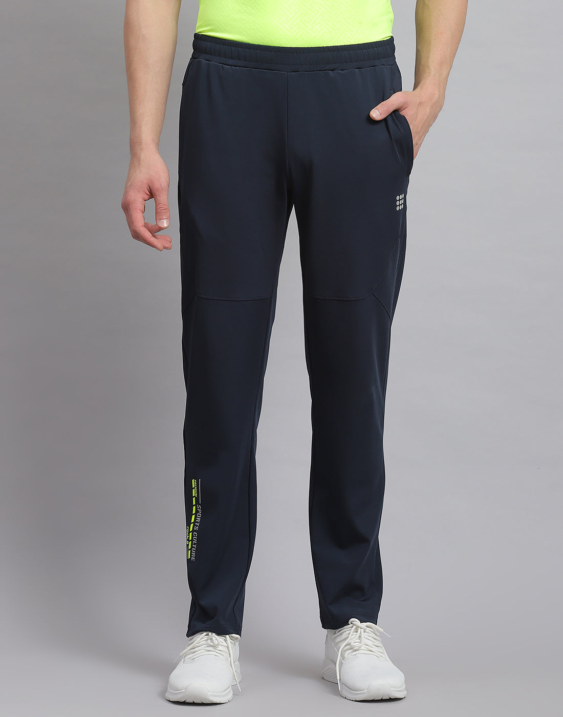 Rock.it Men Blue Solid Stand Collar Full Sleeve Tracksuit