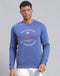 Rock.it Men Blue Solid Round Neck Full Sleeve Sweatshirt