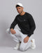 Rock.it Men Black Solid Round Neck Full Sleeve Sweatshirt