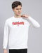 Rock.it Men White Solid Round Neck Full Sleeve Sweatshirt
