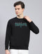 Rock.it Men Black Solid Round Neck Full Sleeve Sweatshirt