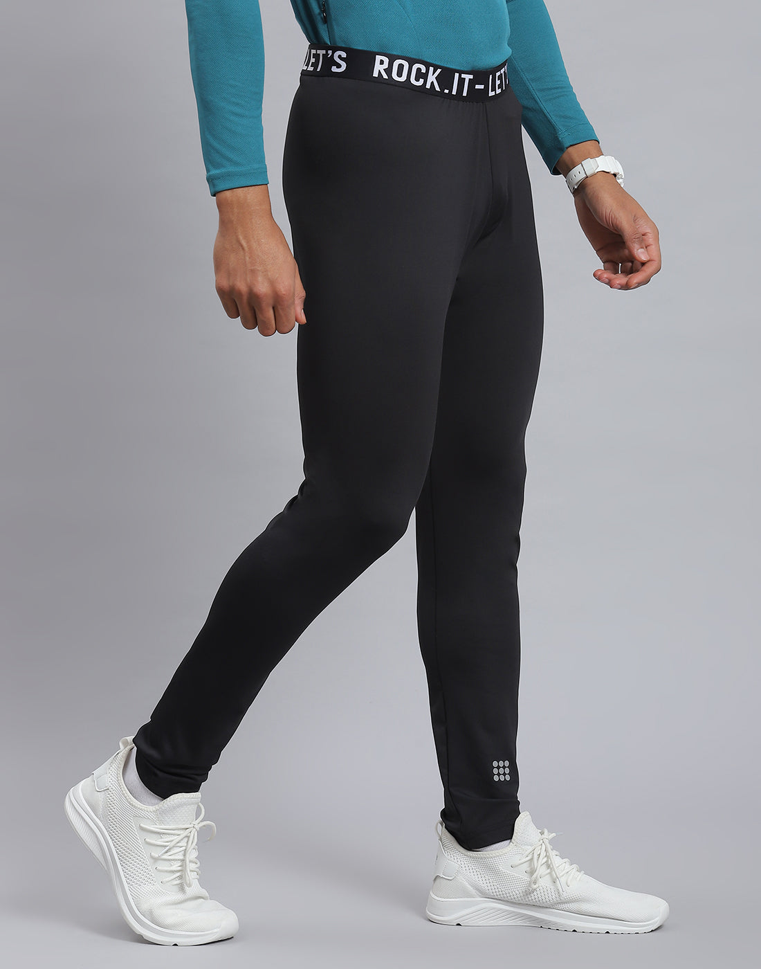 Rock.it Men Black Solid Regular Fit Tights