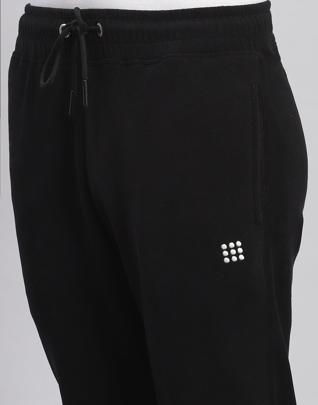 Rock.it Men Black Solid Hooded Full Sleeve Tracksuit