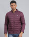 Rock.it Men Maroon Solid Stand Collar Full Sleeve Jacket