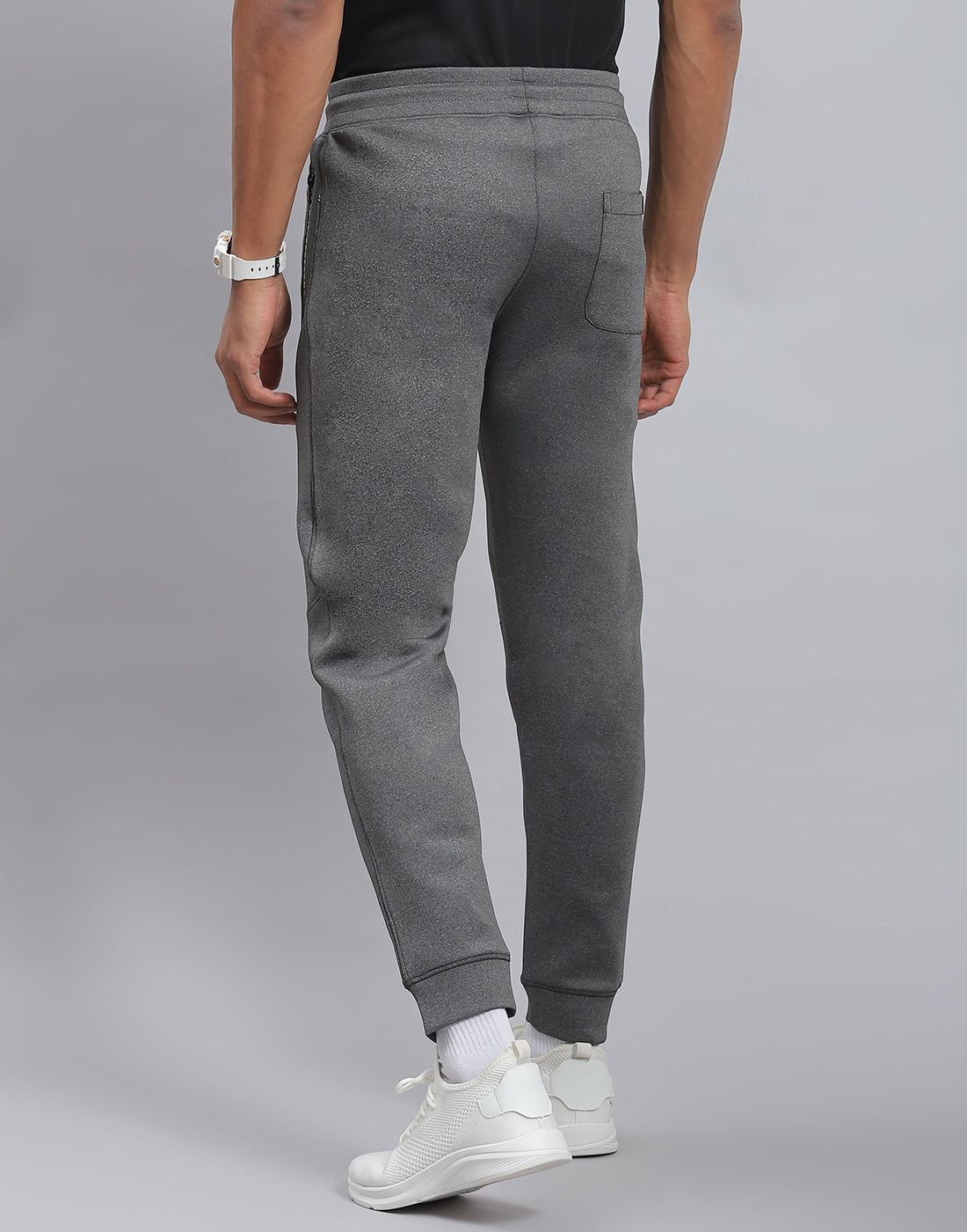Rock.it Men Grey Solid Regular Fit Winter Lower