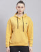 Rock.it Women Yellow Solid Hooded Full Sleeve Sweatshirt