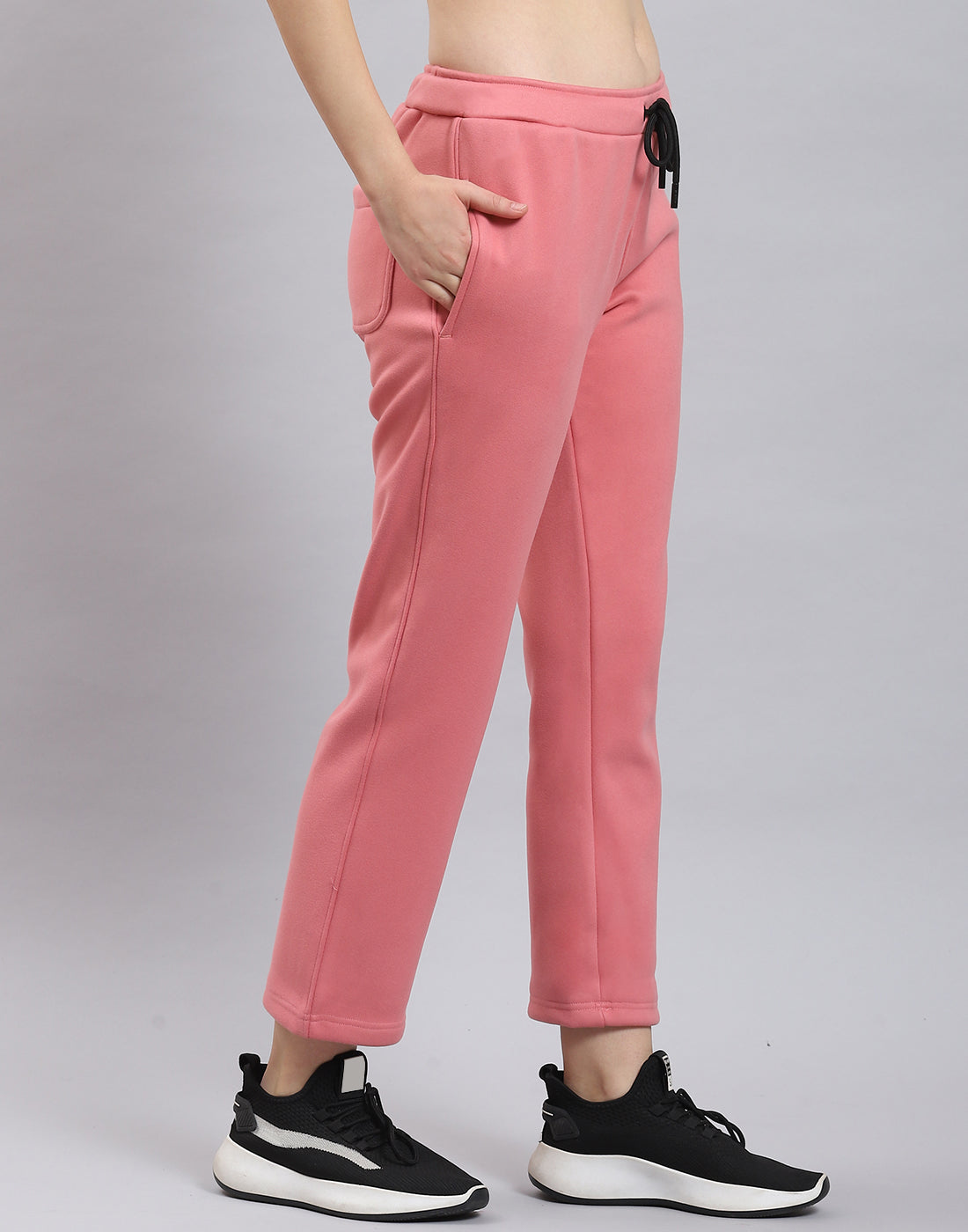 Rock.it Women Pink Solid Regular Fit Winter Lower