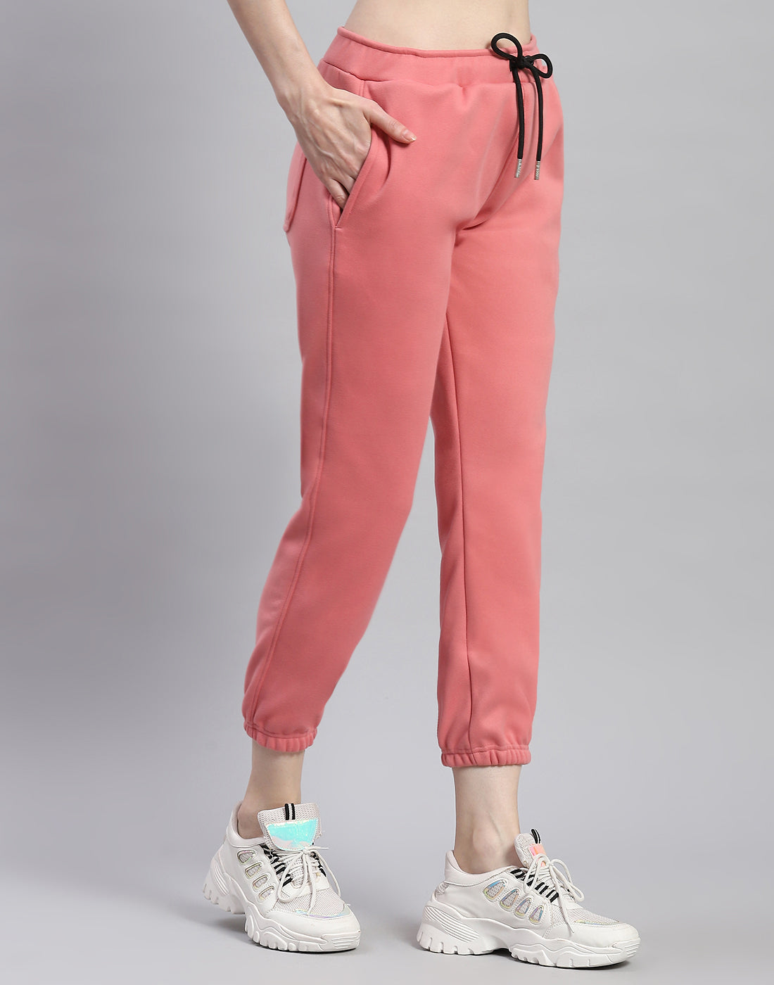 Rock.it Women Pink Solid Regular Fit Winter Lower