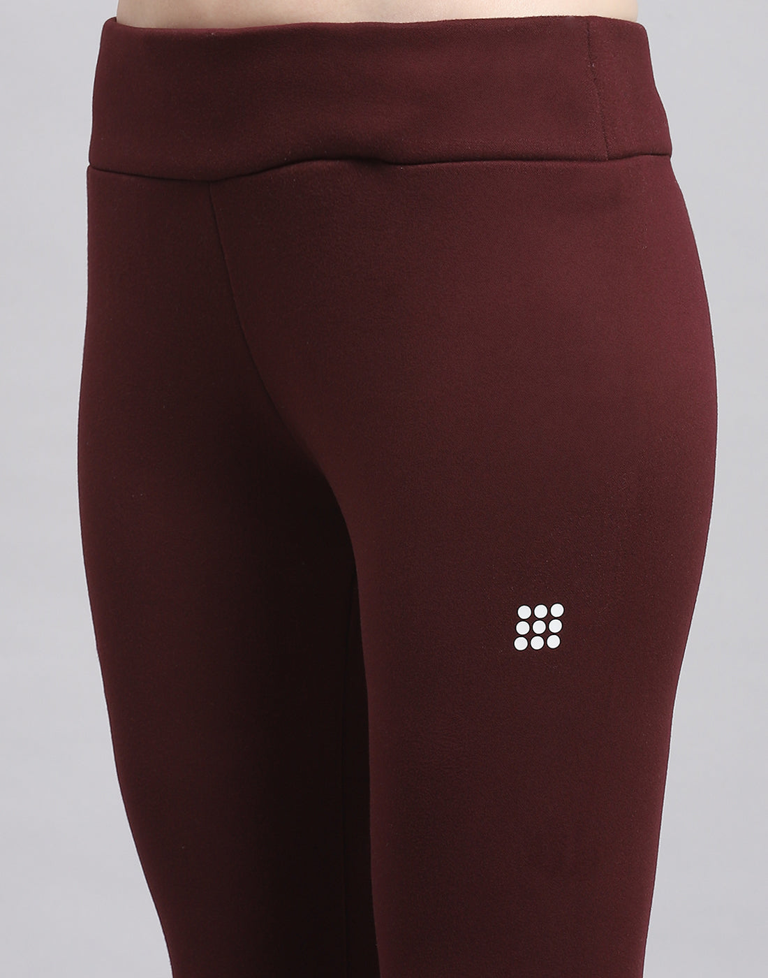 Rock.it Women Maroon Solid Regular Fit Legging