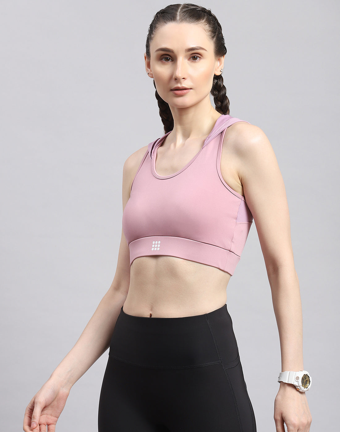 Rock.it Women Pink Solid Sports Bra