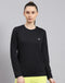 Rock.it Women Black Solid Round Neck Full Sleeve Top