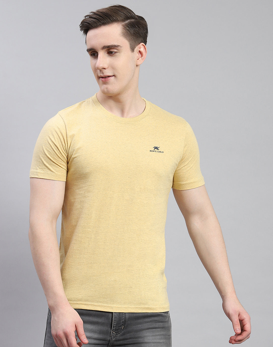 Men Multicolor Solid Round Neck Half Sleeve T-Shirt