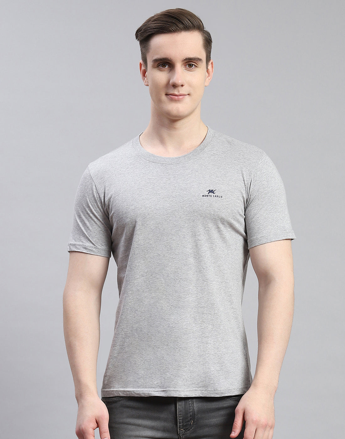 Men Multicolor Solid Round Neck Half Sleeve T-Shirt
