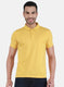 Men Gold Solid T-Shirt