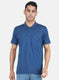 Men Blue Solid T-Shirt
