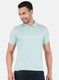 Men Blue Solid T-Shirt
