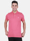 Men Pink Solid T-Shirt