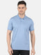 Men Blue Solid T-Shirt
