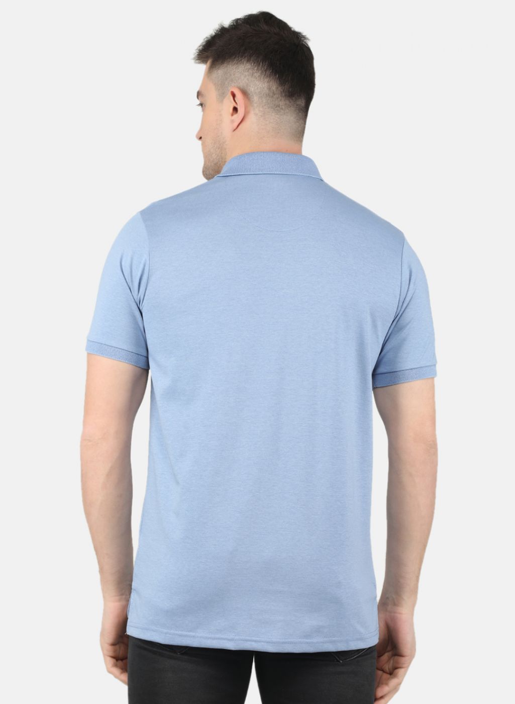 Men Blue Solid T-Shirt