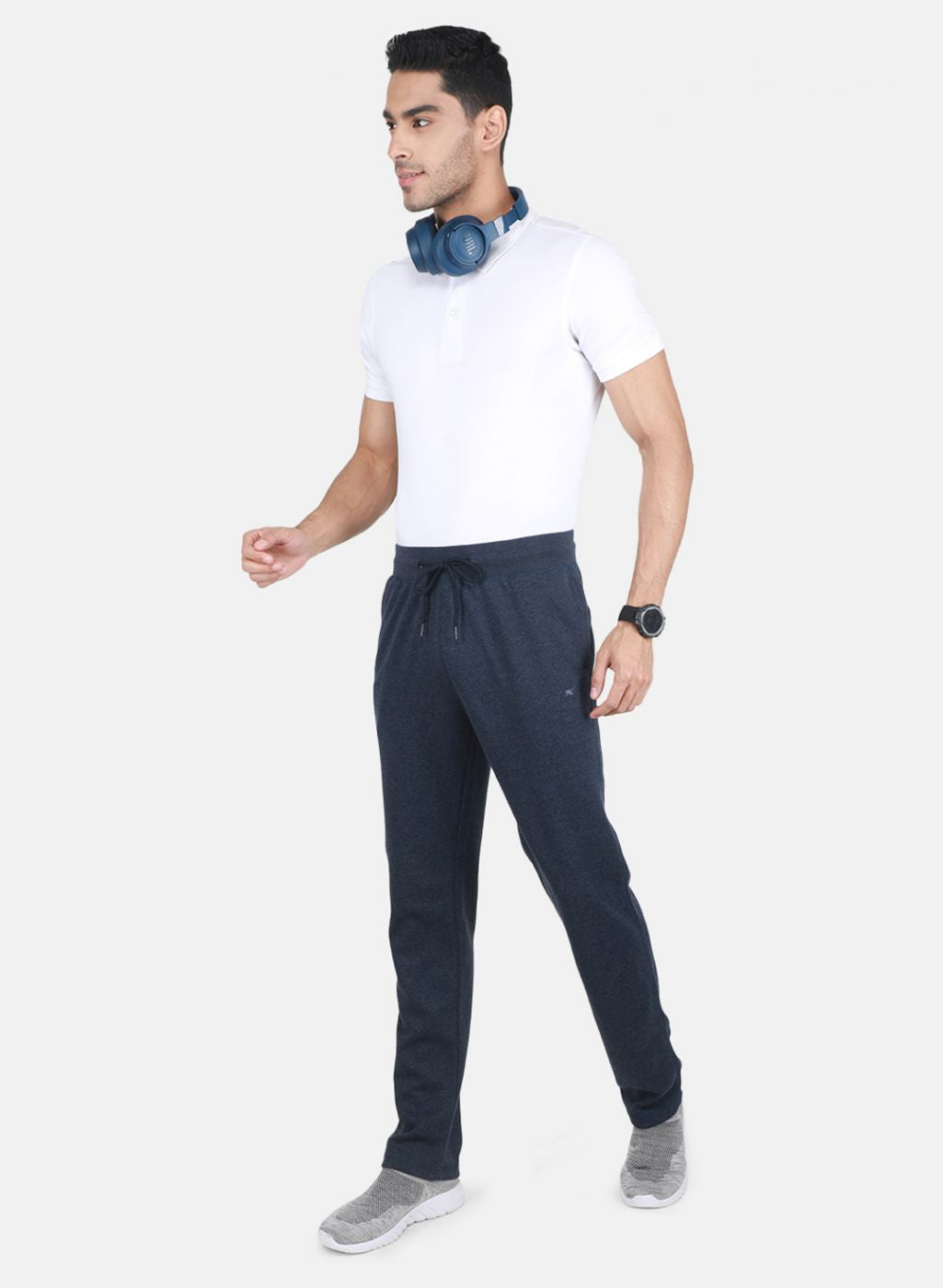 Men Navy Blue Regular Fit Lower