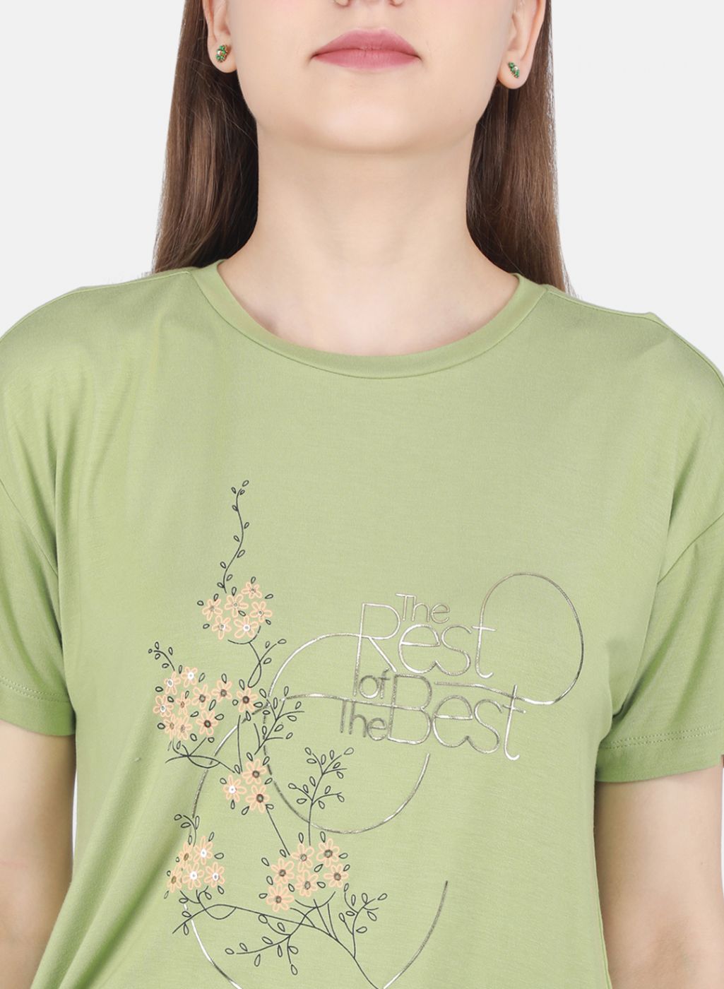 Women Green Printed Top