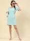 Women Blue Solid Dress